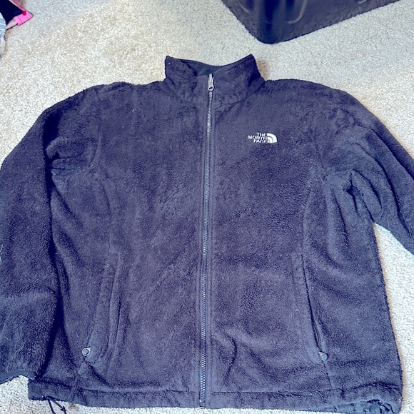 The North Face Black Fuzzy Full Zip Jacket XL - Picture 1 of 8